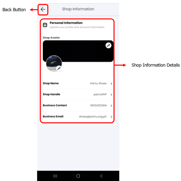 Carteja Mobile Shop Information